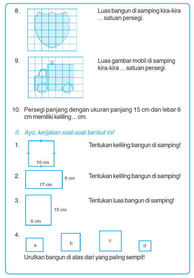 Kumpulan Soal Matematika Soal Ulangan Harian Matematika Kelas Sd